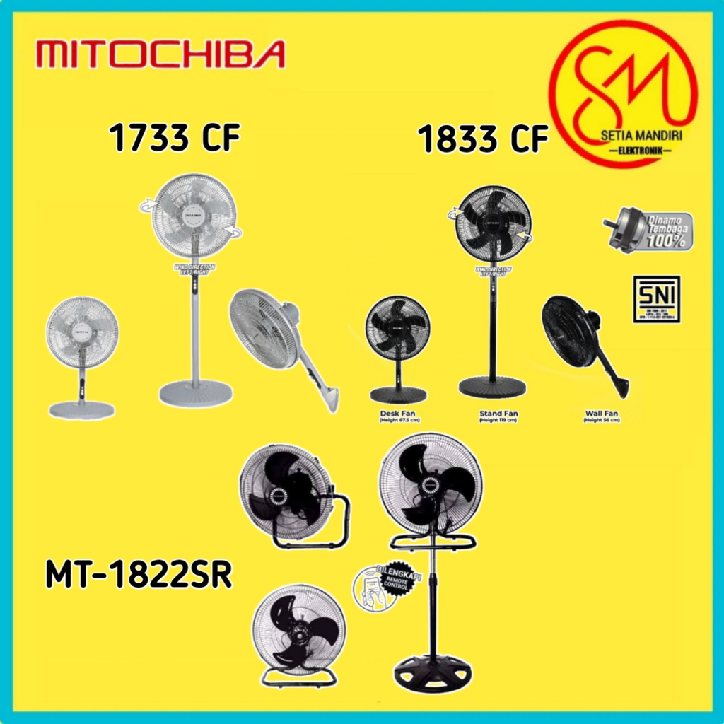 MITOCHIBA Kipas Angin 4 in 1 Aero Series16 Inch 1833CF/1833CFR/1733CF/1733CFR/MT1822SR GARANSI RESMI