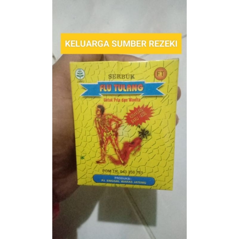 Serbuk Flu Tulang Obat Sakit Encok Rheumatik Kesemutan Pegel Linu