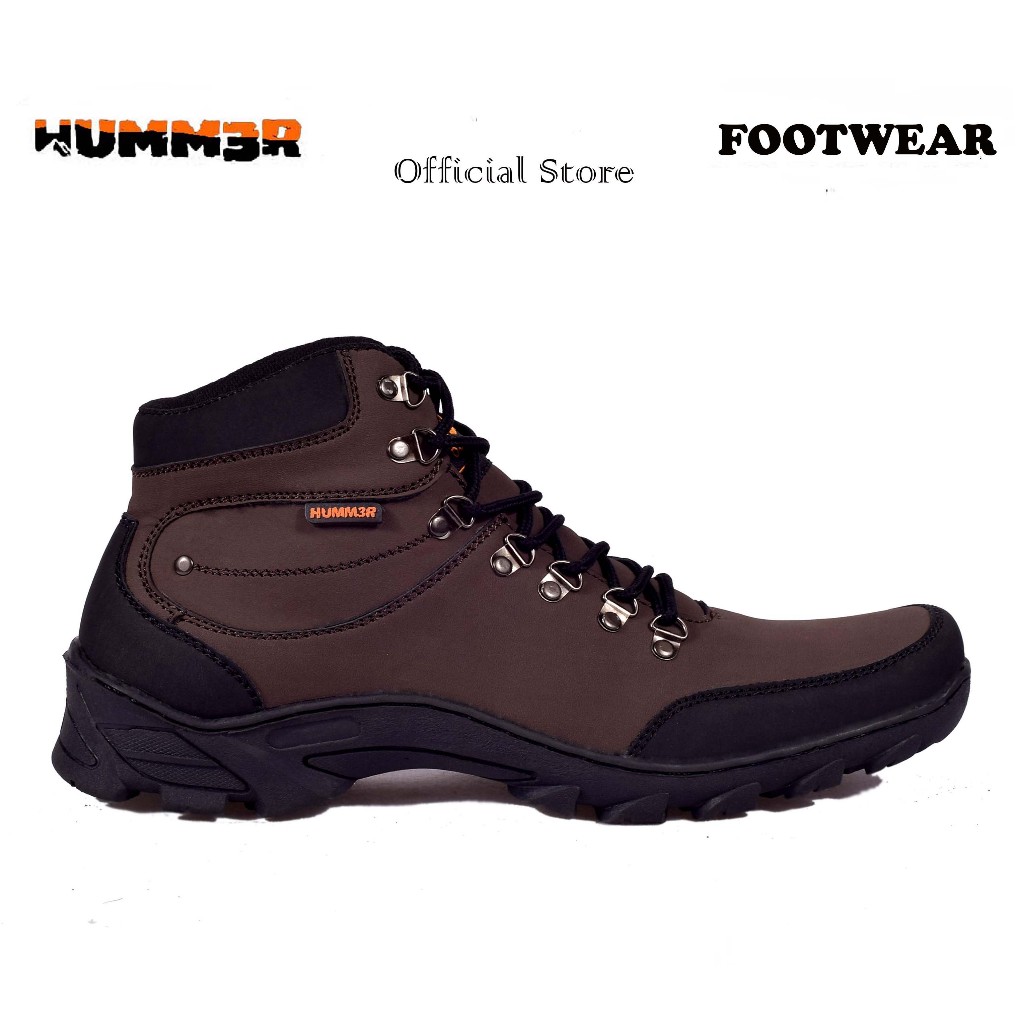 HUMM3R Athena Brown - Sepatu Boots Adventure Pria Jumbo