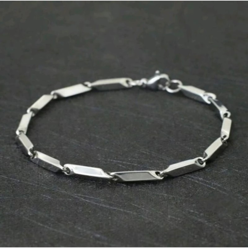 GELANG RANTAI PADI TITANIUM PRIA DAN WANITA