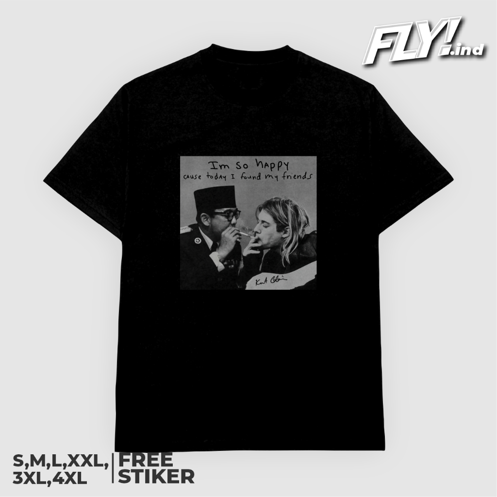Kaos Soekarno X Kurt Cobain