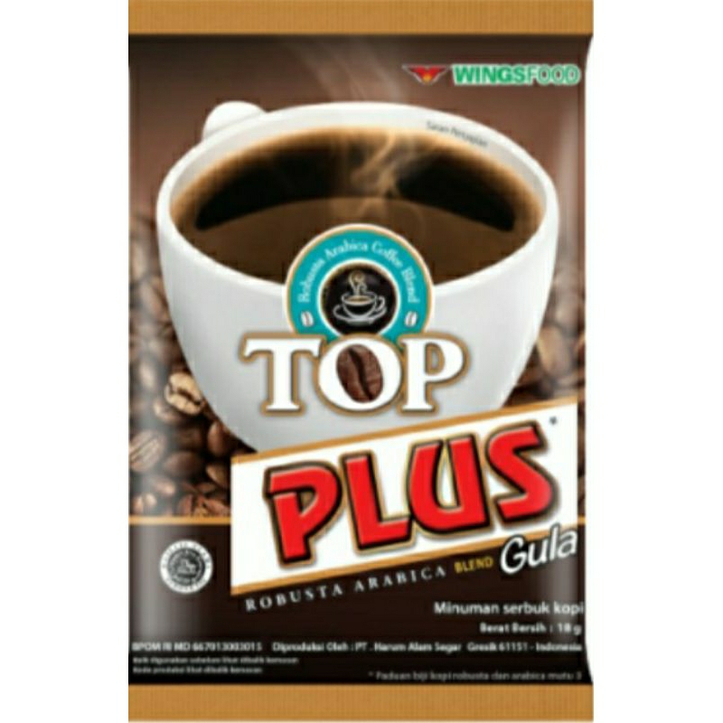 

Wingsfood Top Plus Gula Robusta Arabica Blend Minuman Serbuk Kopi