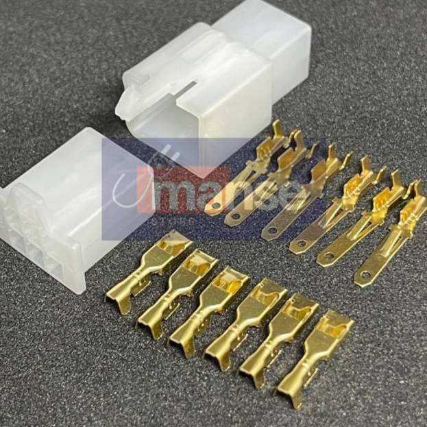 Cod Soket skun Motor 6Pin Kecil Socket Mobil Skun Konektor Kabel Isi 1set