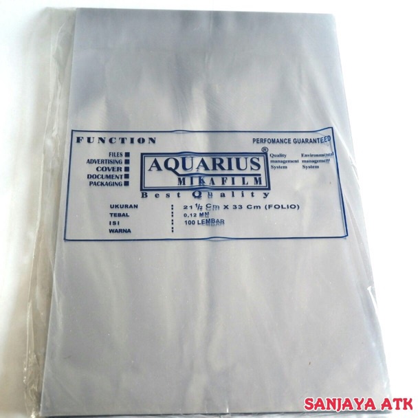 

Stok Banyak Cover mika jilid 12 mm Folio aquarius K61