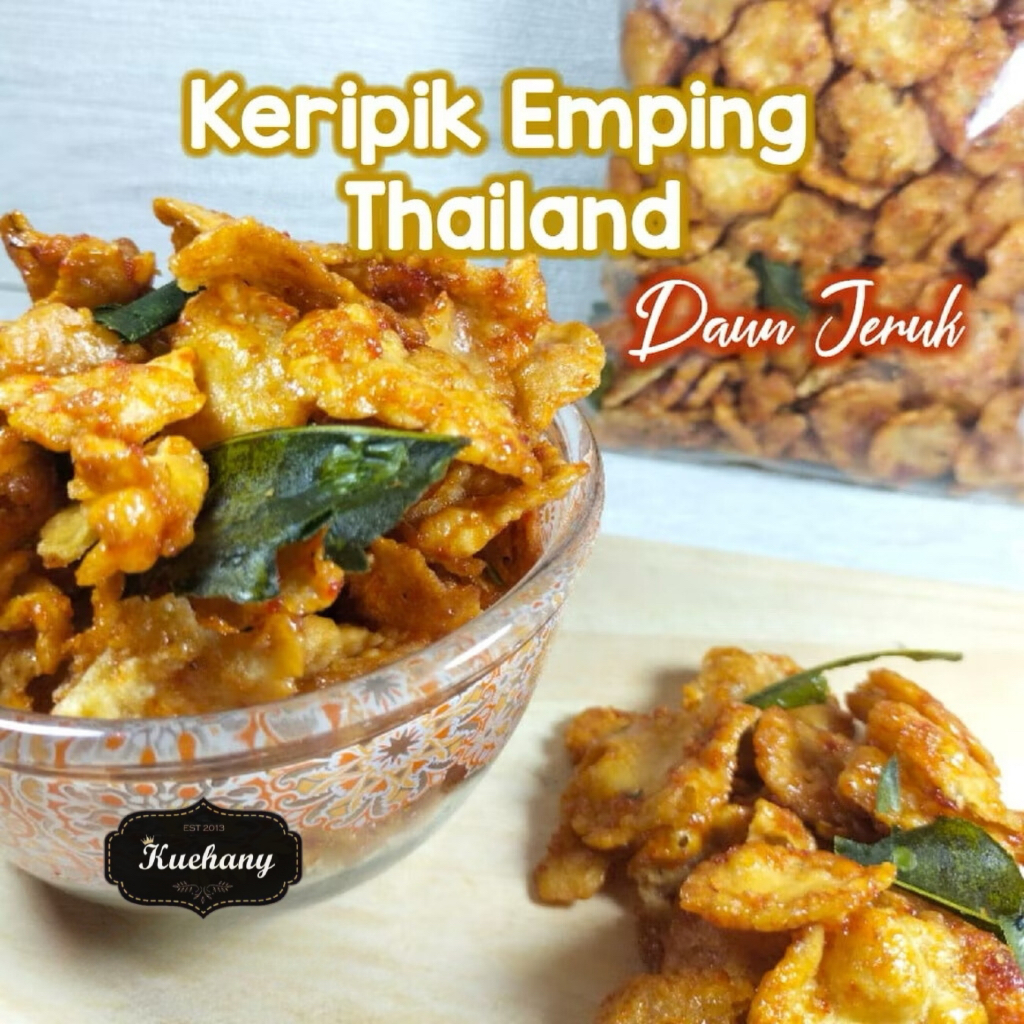 

EMPING MELINJO 250 GR DENGAN DAUN JERUK MPING THAILAND / KUE EMPING