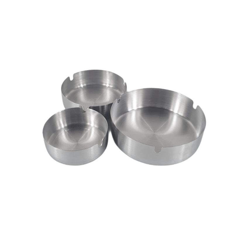 Asbak Stainless Steel Tebal Wadah Rokok 8Cm 10Cm 12Cm