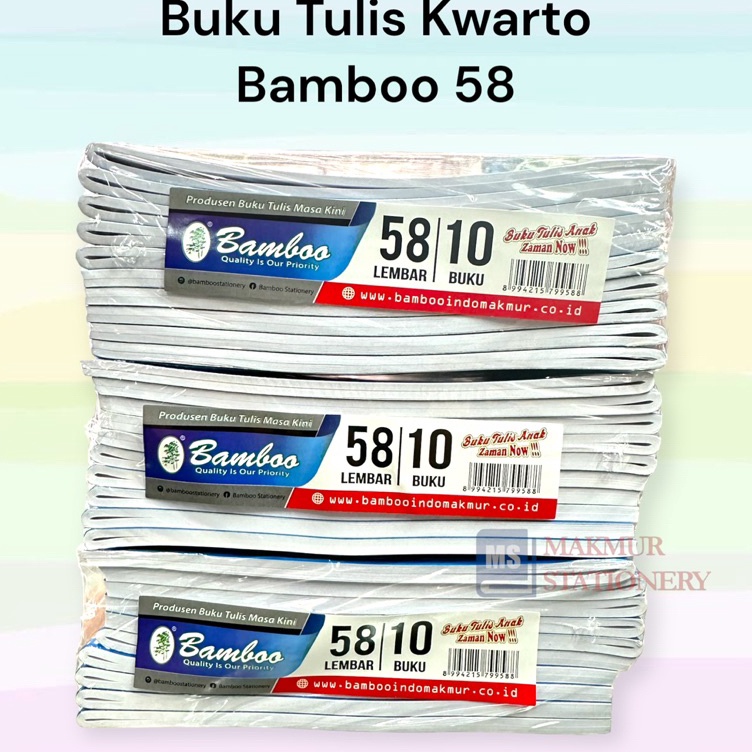 

al Big Sale Buku Tulis Kwarto 58 Bamboo Pak 52