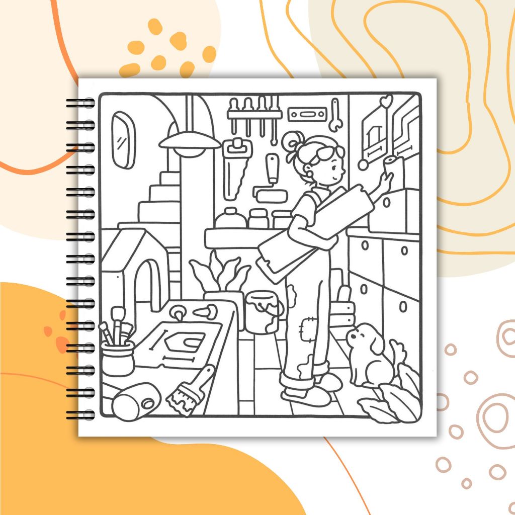 

tyvf Girl Moment Cute And Comfy Coloring Book Buku Merwanai Girl Moment Tebal 200gsm