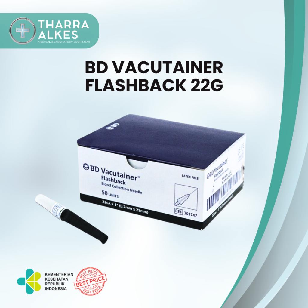 BD VACUTAINER NEEDLE FLASHBACK 22G ISI 50 PCS