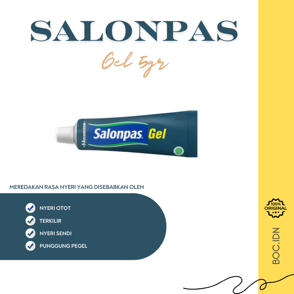 Salonpas Gel Cairan Pereda Nyeri & Pegal - 5gr