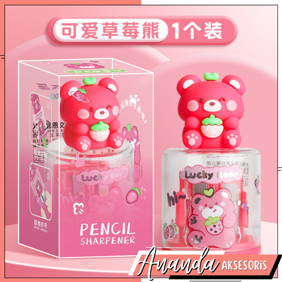 

Rautan Pensil 2 Lubang Karakter 3D Motif Lucu/ Cute Pensil Sharpener Cartoon Desain