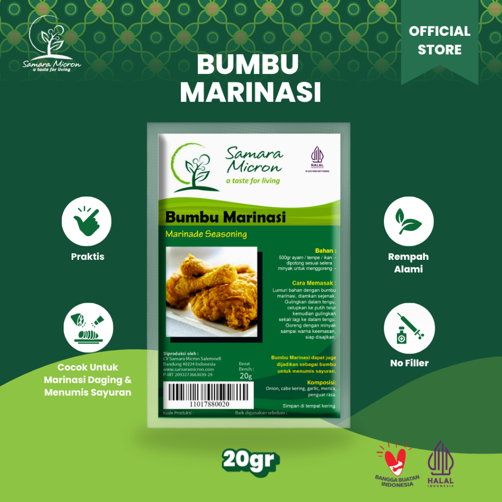 

Bumbu Marinasi Serbaguna 20 gr Samara Micron