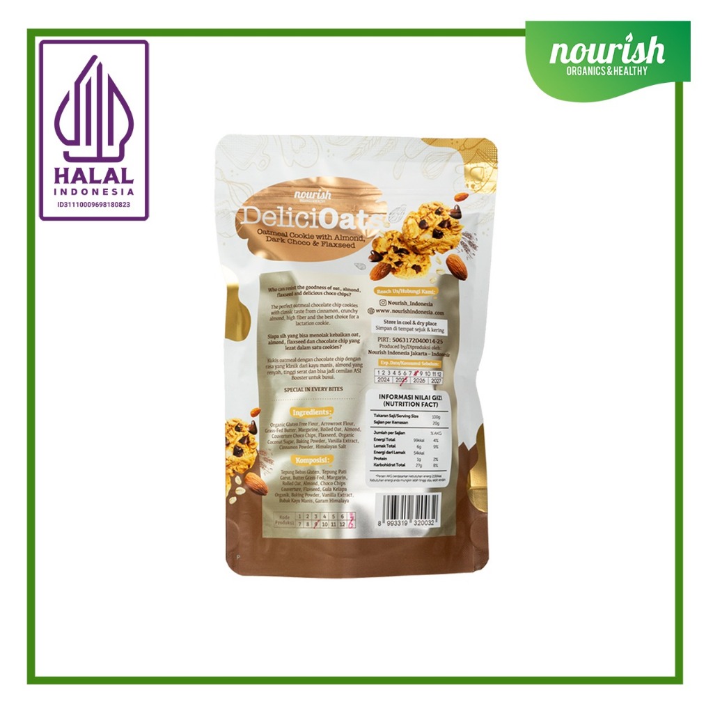 

ADR Delicioats (Healhty Oat Cookies with Almond & Choco) Kue Sehat 100 gr
