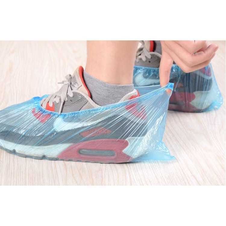 Sarung Sepatu Plastik Sekali Pakai / Pelindung Sepatu Anti Air  / Cover Sepatu Anti Hujan