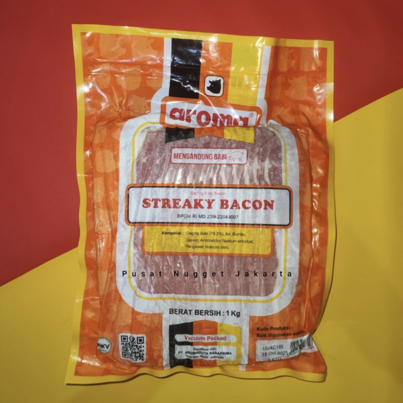 

Streaky Bacon 1 kg AROMA bacon babi