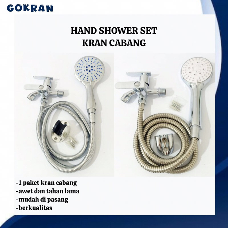 Hand Shower Set shower Paket Kran Cabang Shower Kamar Mandi