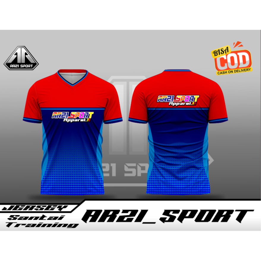 Ar21_sport Jersey Latihan Training Santai Fullprinting Ready Stok