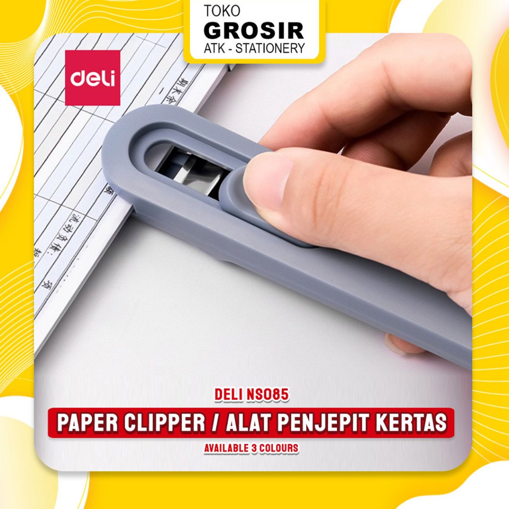 

Penjepit Kertas Otomatis / Paper Clipper / Fastener NUSIGN NS085 DELI Binder Clip