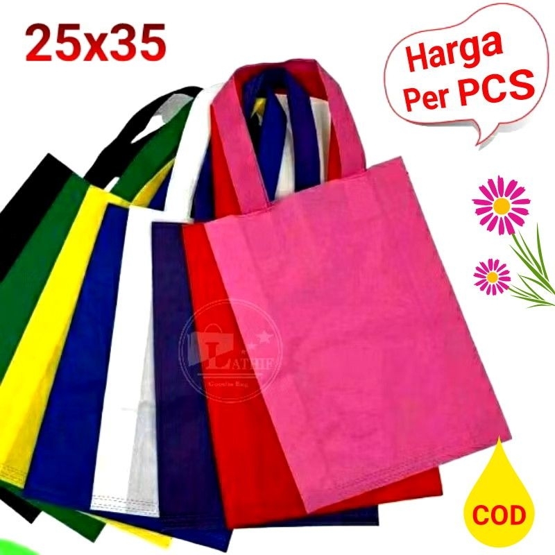 

PROMO Tas Spunbond 25x35 Goodie Bag murah 55gsm Harga (Per PCS)