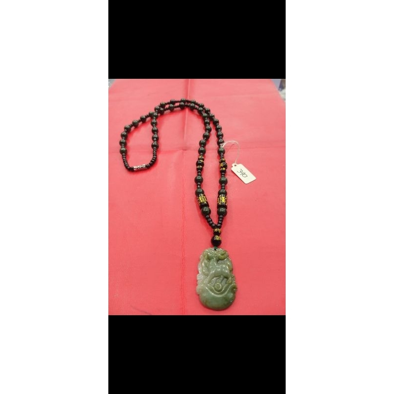 kalung giok natural liontin shio