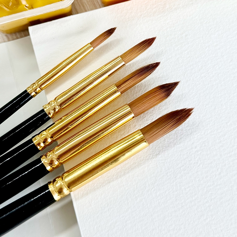 

Giorgione Profesional Berus Nylon Artis 5pcs Set Watercolor/ Oil paint/ Acrylic Painting brushes