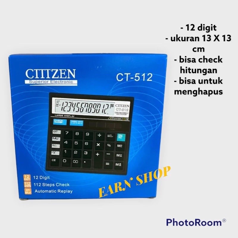 

Kalkulator Calculator Citizen CT-512 12Digit