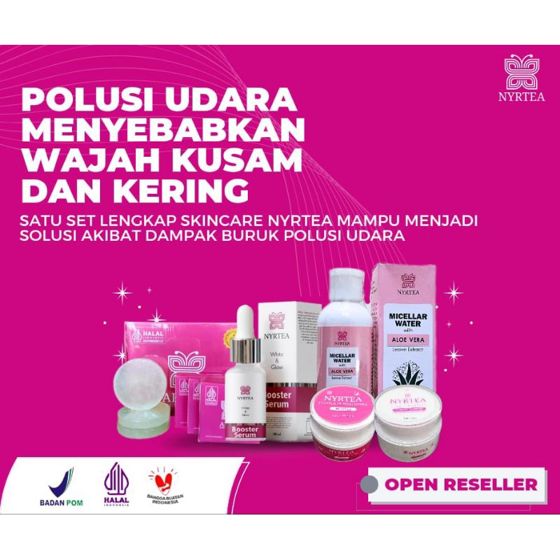 Nyrtea skincare//nyrtea official//nyrtea skincare sepaket//paket skincare nyrtea//paket skincare mur