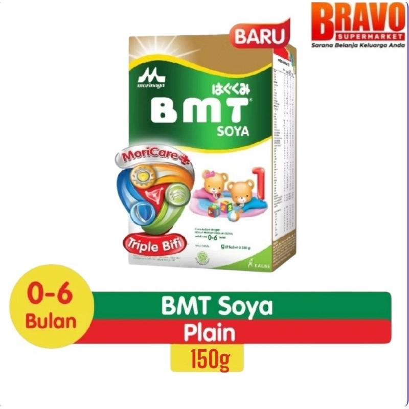 

Morinaga Bmt Soya tahap 1 - Formula Bayi Usia 0-6 bulan 600gr//150gr