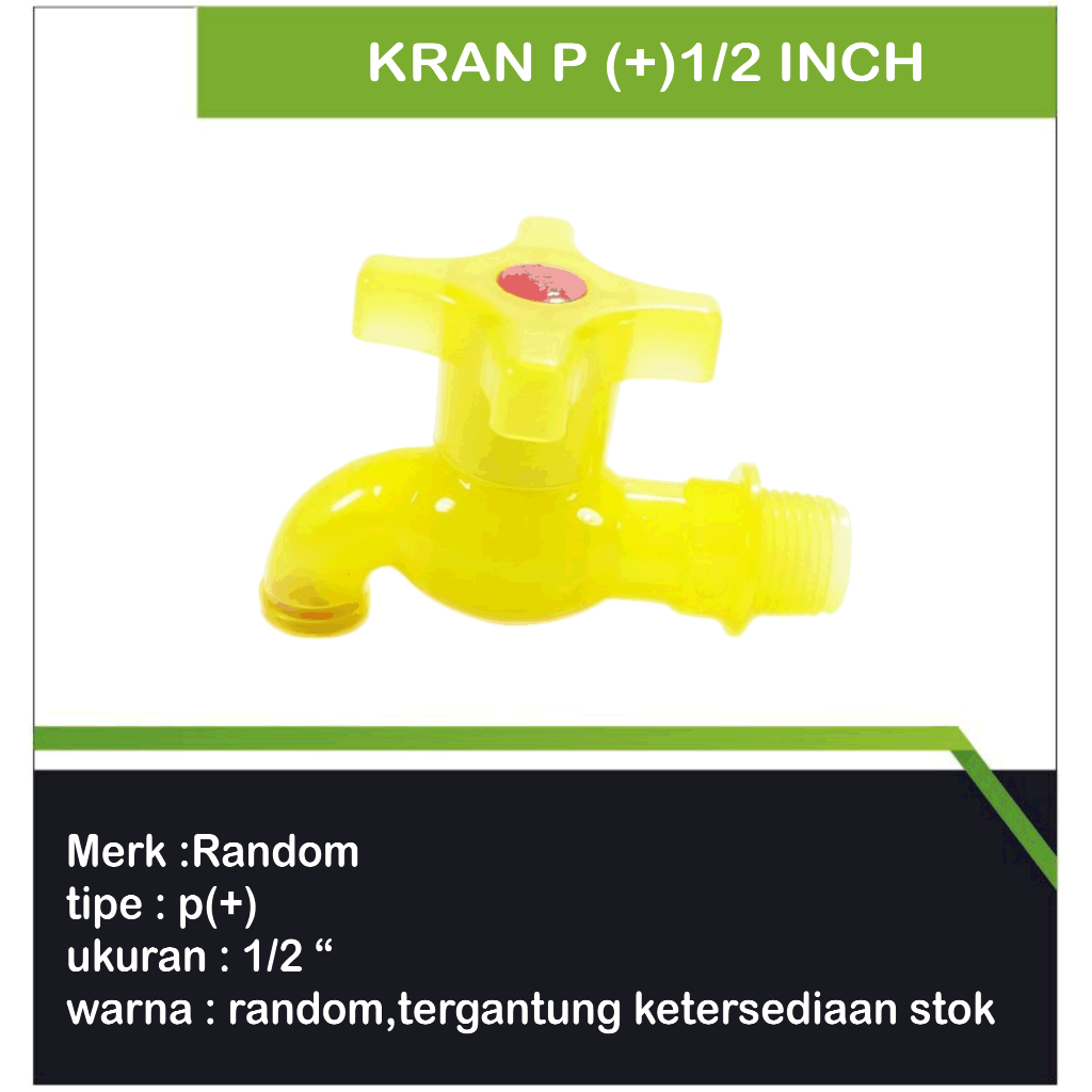 kran air plastik /Kran P (+) 1/2 Inch / Kran Kamar Mandi/Kran air/kran dapur