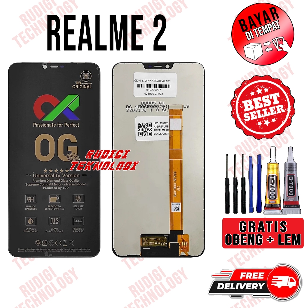 Lcd REALME 2 Original Lcd Touchscreen REALME 2 Fullset GRATIS LEM + OBENG