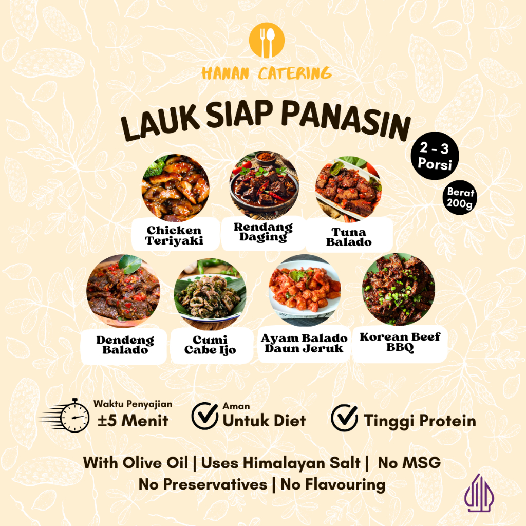 

HANAN CATERING - Lauk Siap Panasin - Instant Healthy (Lauk Sehat Frozen)
