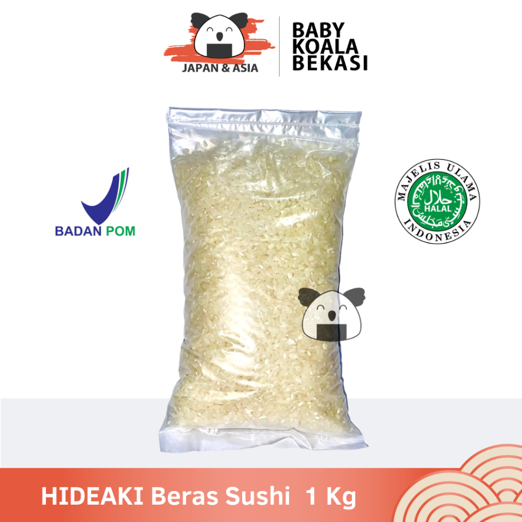 

HIDEAKI Beras Sushi Premium 1 Kg │ Japonica Rice for Kimbab. - Bekasi
