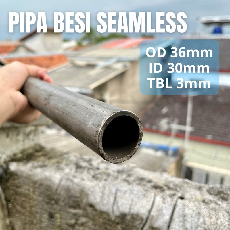 pipa besi seamless od 36mm id 30mm tebal 3mm