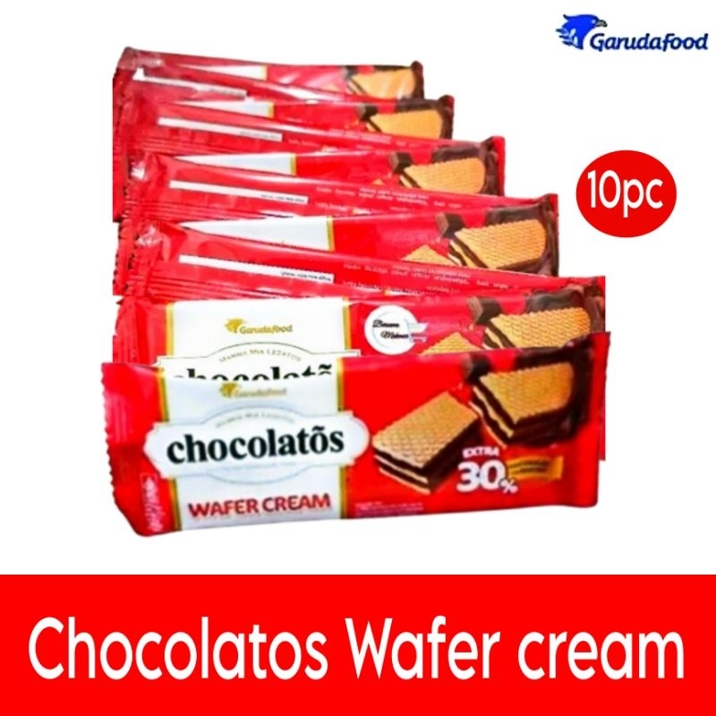 

Chocolatos Wafer cream coklat isi 10pc/ Renteng