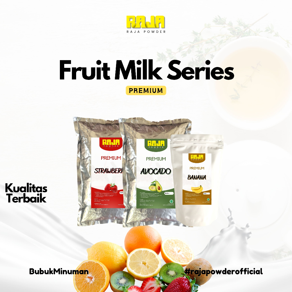 

Bubuk Minuman Fruit Milk Buah Series Varian Premium Terbaik Powder 1000 gram