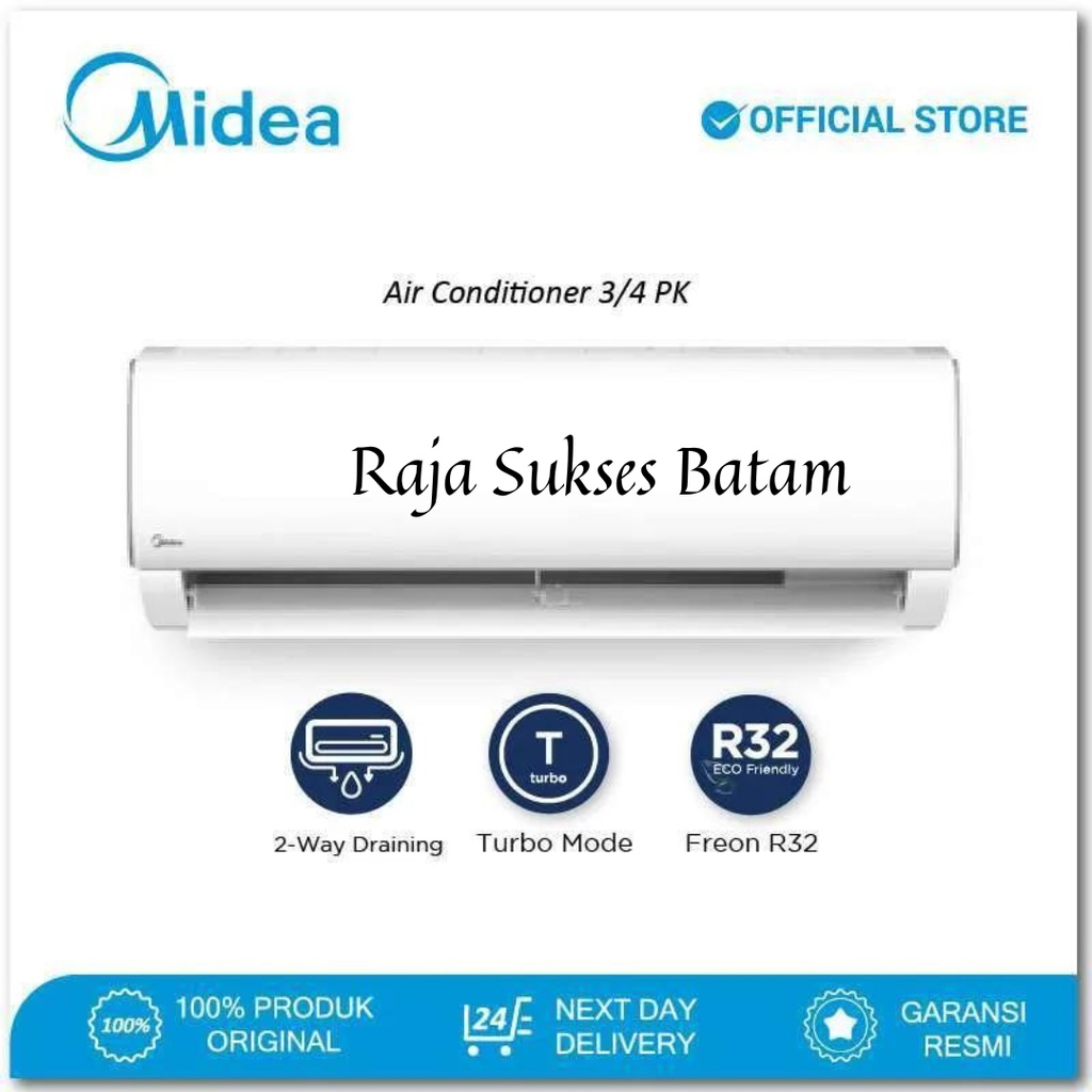 AC MIDEA MSAF-07CRN2 07 CRN2 AC SPLIT 3/4 PK STANDARD 3/4PK MSAF07CRN2 BATAM