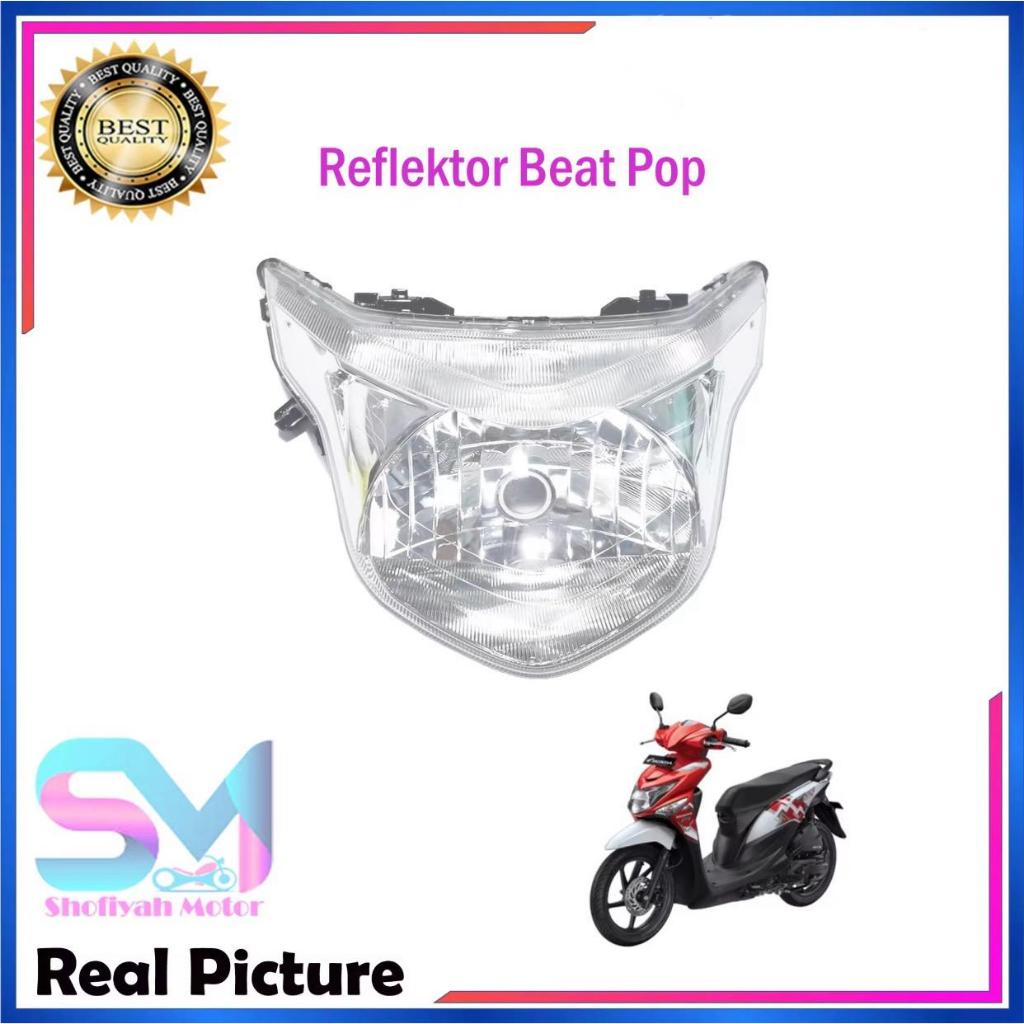 reflektor lampu depan motor honda beat pop