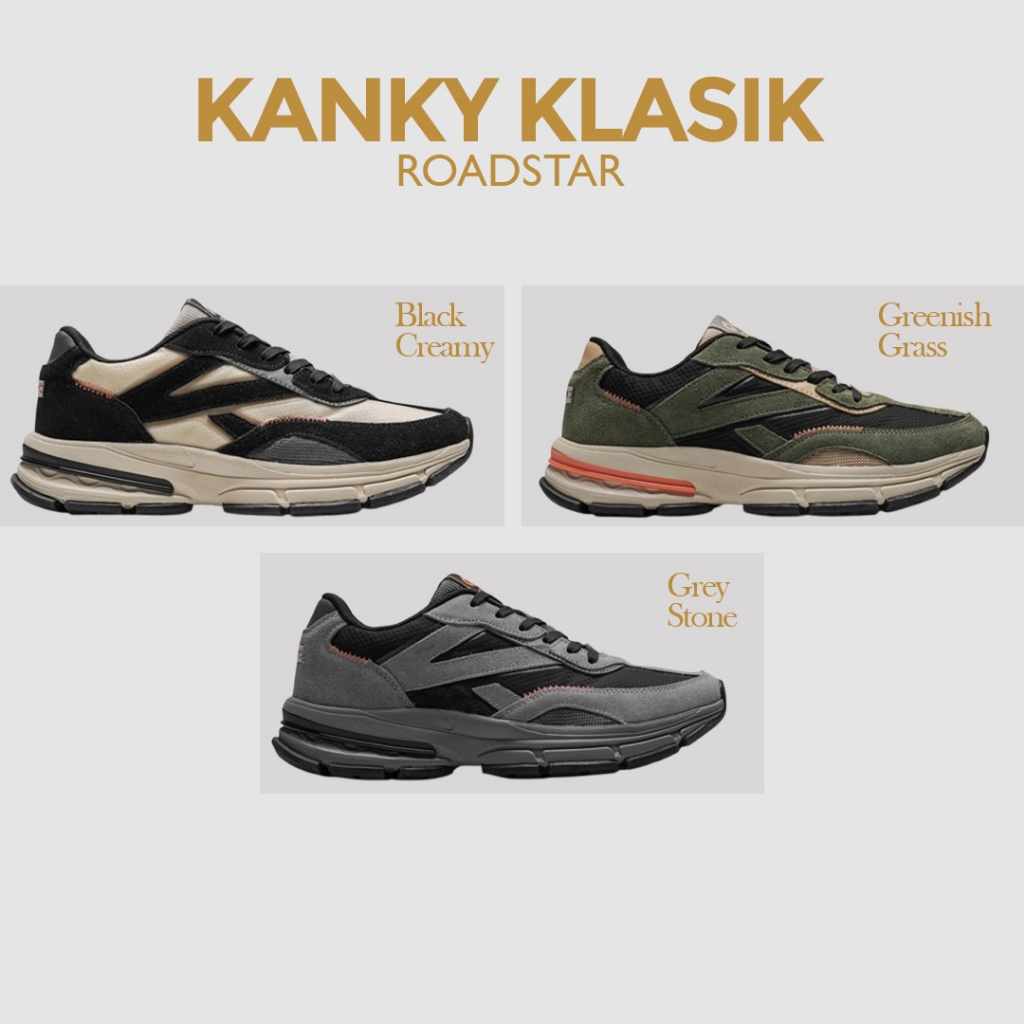 Kanky Klasik Roadstar - Sepatu Sneakers Casual Sport Pria (100% ORIGINAL)