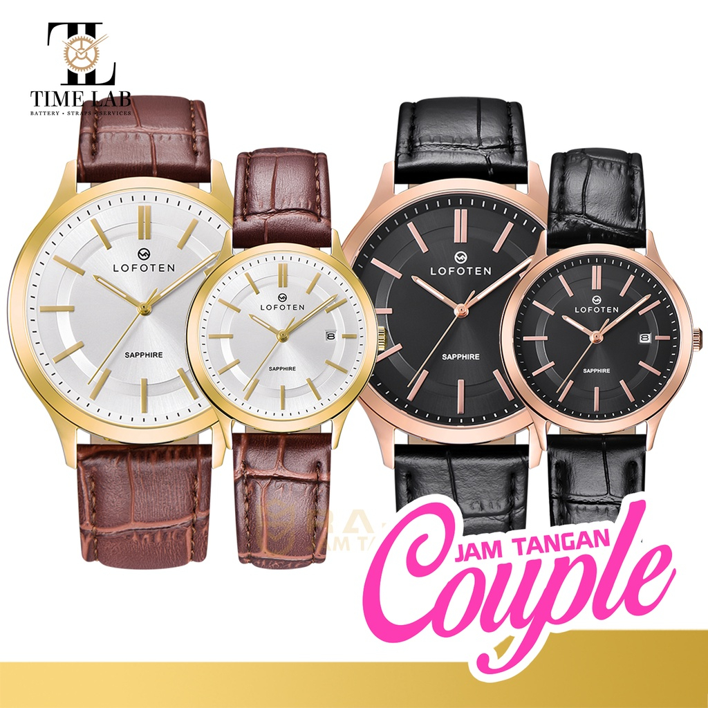 JAM TANGAN LOFOTEN F-8104L / F-8104M / F 8104M / F 8104L COUPLE KULIT 100% ORIGINAL