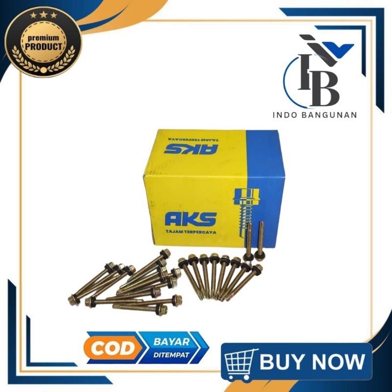 SEKRUP ROOFING ATAP AKS 5CM / BAUT ROOFING / SEKRUP RUPING / ROOFING KUNING