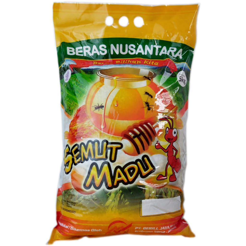 

beras SEMUT MADU 5Kg - Premium Super - pulen sedang.