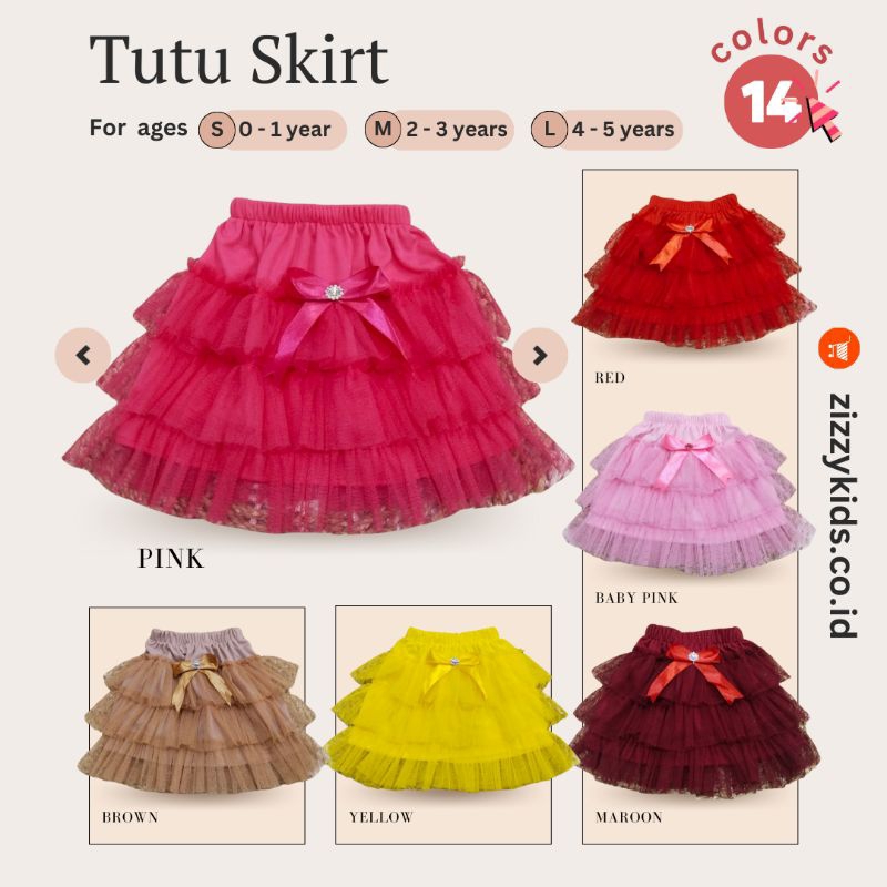 Tutu Skirt / Rok Tutu Lucu / Tutu Skirt Bayi & Anak / Tutu Skirt Girl / Cute Tutu Skirt