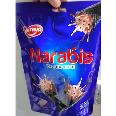 

Naraya Narabis Wafer Cone Coklat Stoberi Pak 80gr - KECIL