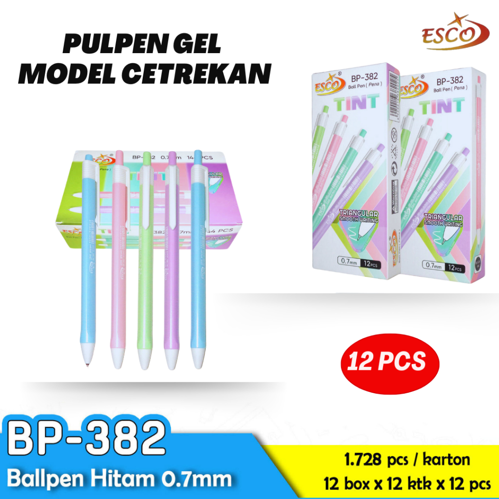 

Pena Gel Simple / Pulpen Mekanik Pencet / Alat Tulis Kantor Sekolah / Pulpen Gel 0.7 mm /Pulpen Cetek / Cod / Duta Gemilang