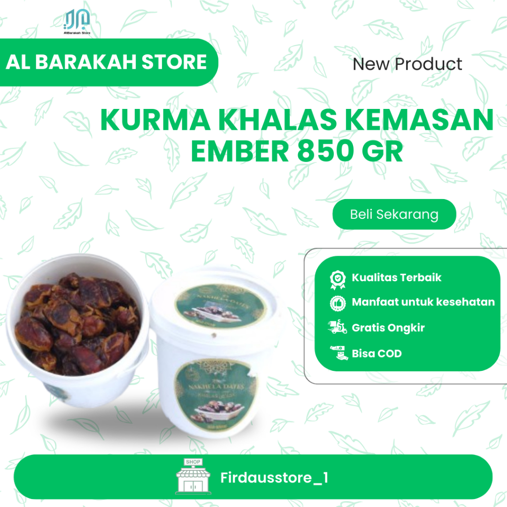 

Kurma Khalas Nakhela Dates Eksklusif 850 Gr Kemasan Ember