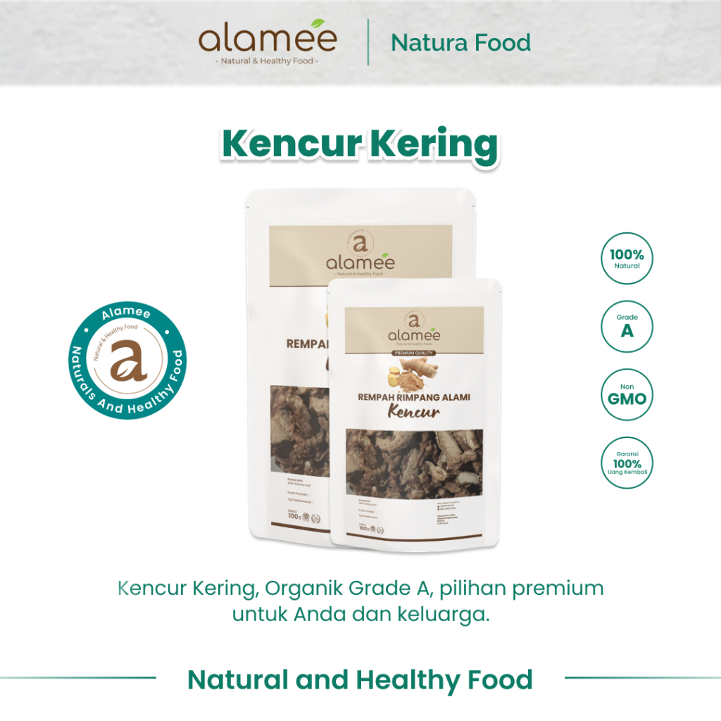 

ALAMEE Kencur Iris Kering Dried Spice Galangal Rempah Rimpang Organik