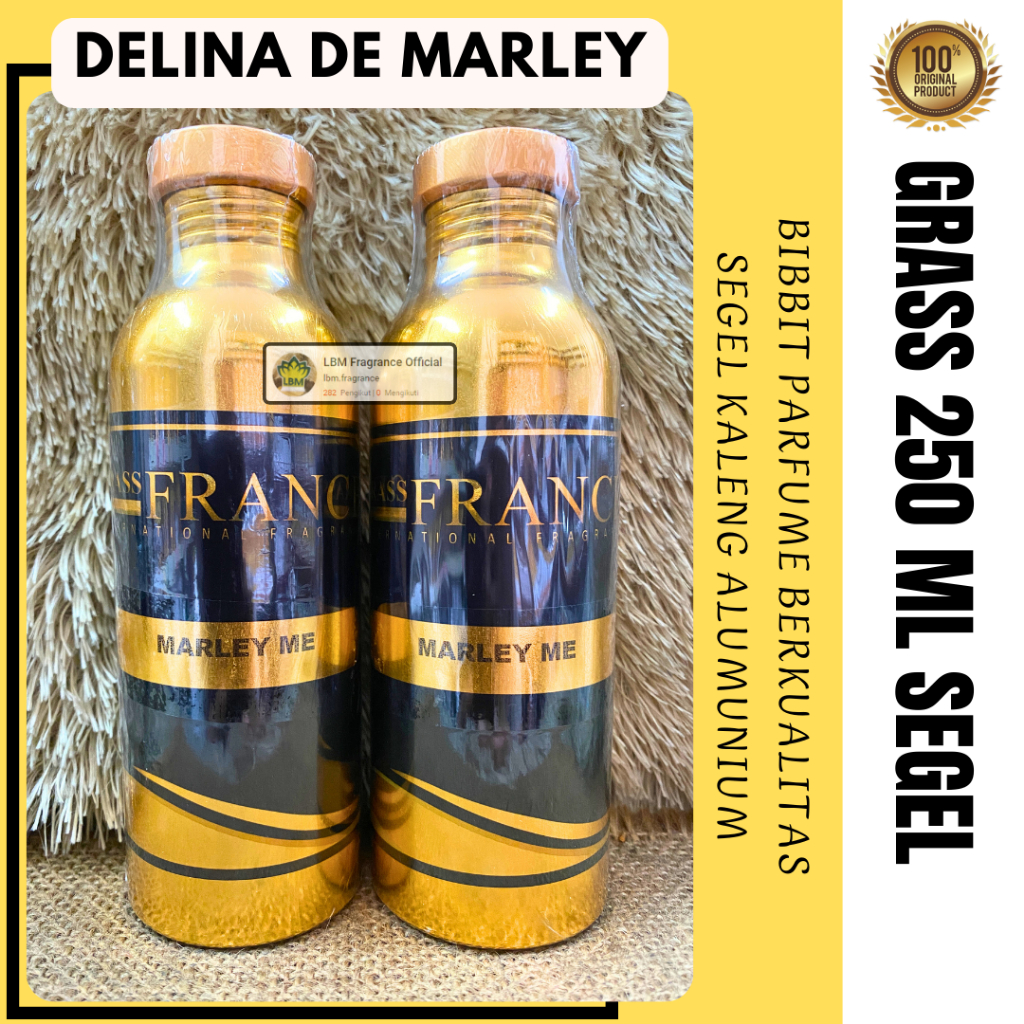 Bibit Parfum DELINA DE MARLY Murni Berkualitas 250 ML SEGEL Alumunium GRASS Fragrance