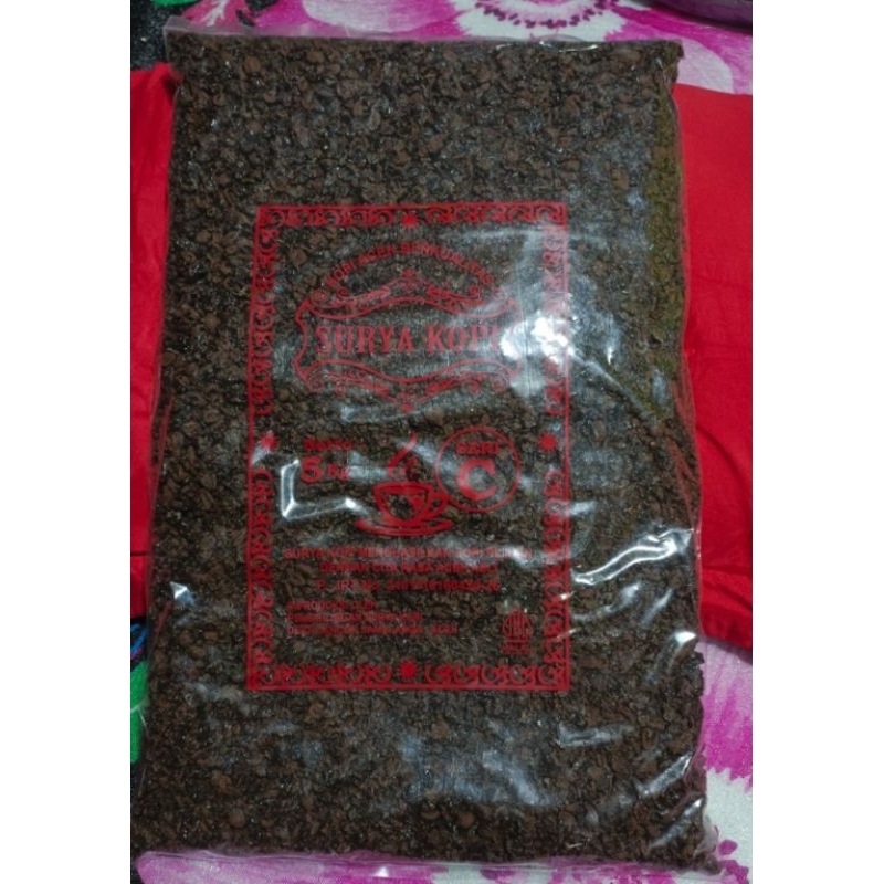 

1 Kg harga terjangkau Kopi Kasar aceh samalanga ( cap surya kopi) seri c