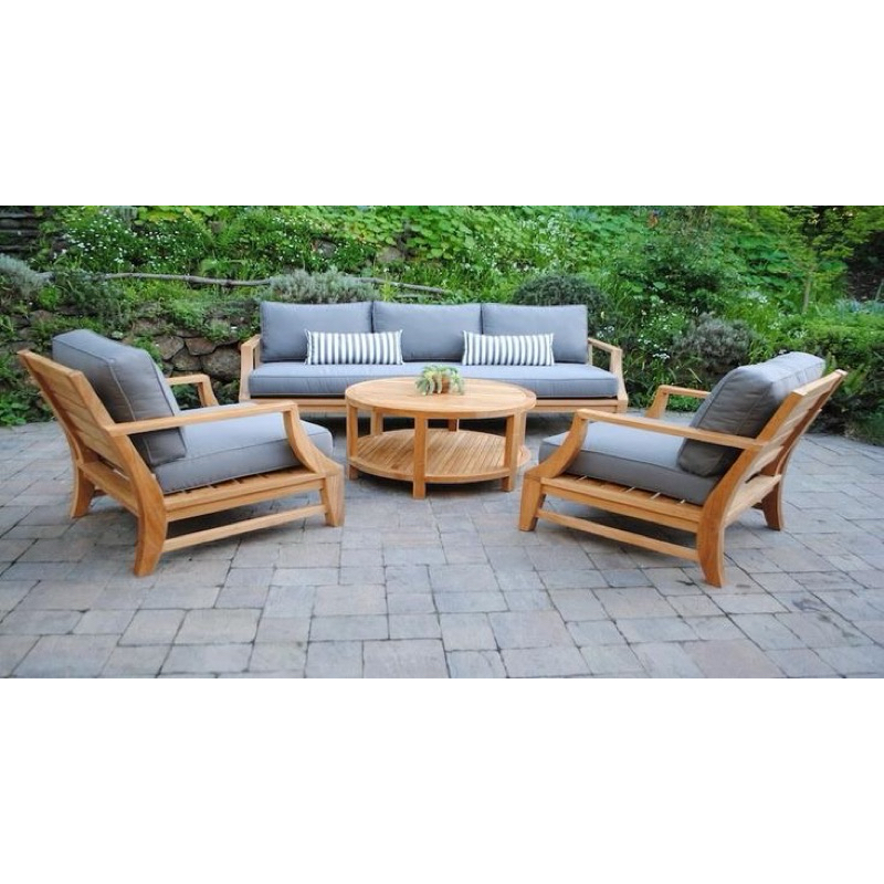 SET SOFA TAMU OUTDOOR MINIMALIS SOFA RUANG TAMU KAYU JATI | 311 MEJA