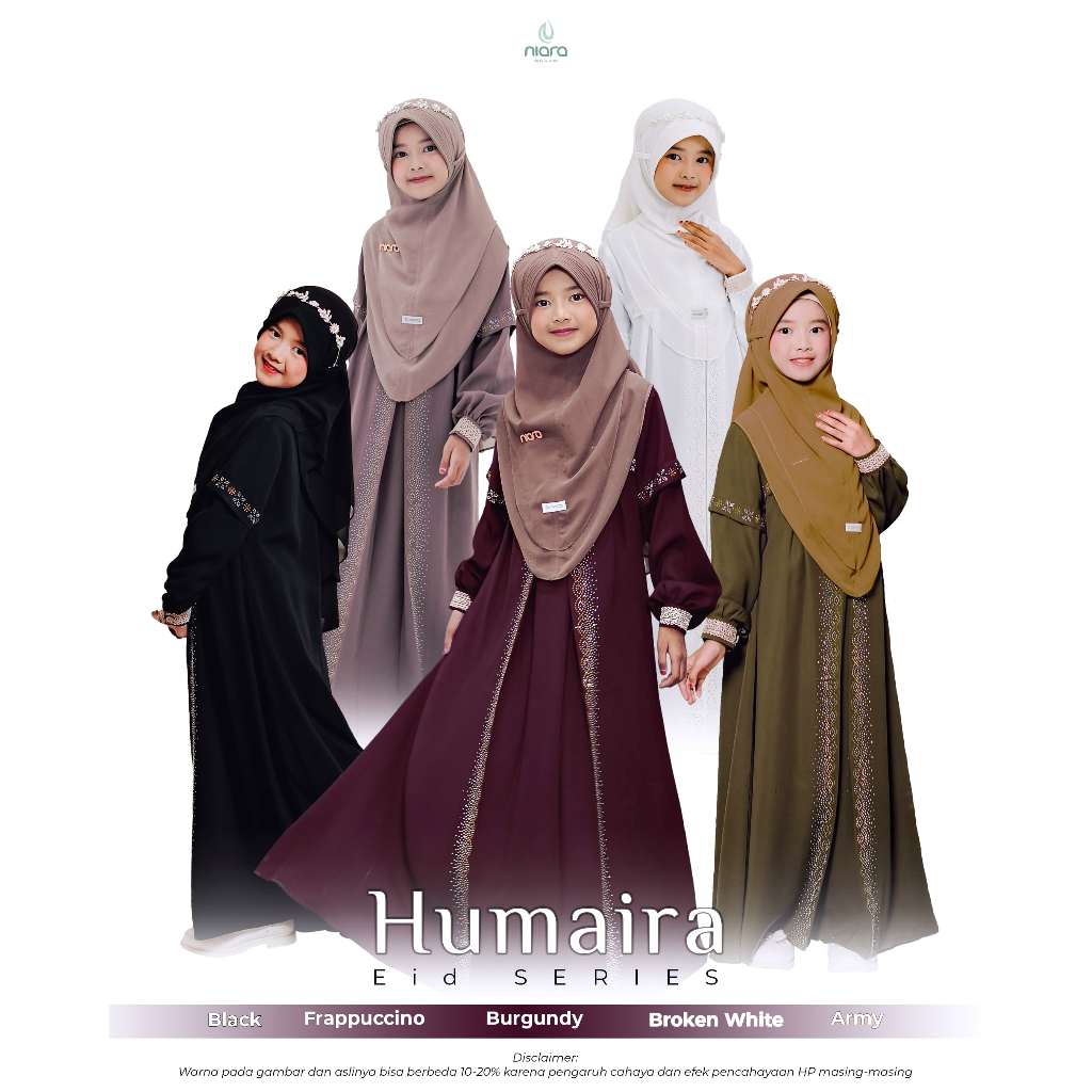 Sarimbit Keluarga 2025 Humaira Eid Series DRESS KIDS Only  Bahan Paulista by Niara Official